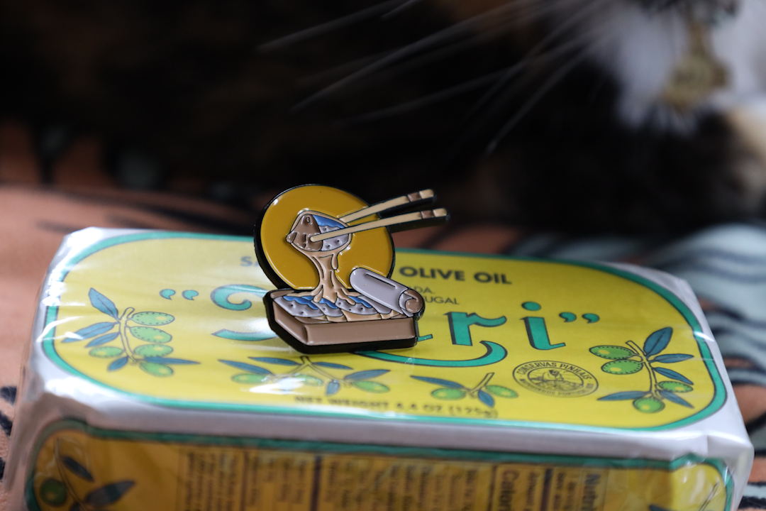 SARDINE TIN ENAMEL PIN